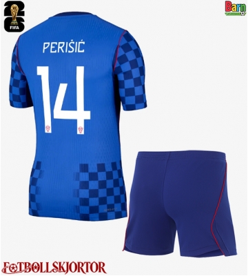 Kroatien Ivan Perisic #14 Borta Kläder Barn VM 2026 Kortärmad (+ Korta byxor)
